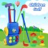 Toddler Golf Set Portable Golf Club Set With Clubs Balls Practice Holes Indoor Outdoor Sports Toys For Boys Girls Gifts Blue As shown