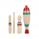 Toddler Musical Instruments Set Wooden Percussion Instruments Preschool Education Early Learning Musical Instruments Rhythm Training Toy Kids Children 2 fish frog+Single sound tube