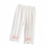 Toddlers Baby Leggings Summer Cotton Breathable Elastic Waist Outerwear Pants Girls Baby Cropped Pants blue 1 2Y 80cm