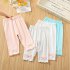 Toddlers Baby Leggings Summer Cotton Breathable Elastic Waist Outerwear Pants Girls Baby Cropped Pants blue 1 2Y 80cm