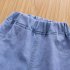 Toddlers Girls Jeans Children Denim Cropped Pants Elastic Belt Summer Outerwear Loose Cropped Pants Clothing cherry 2 3Y 90cm