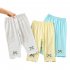 Toddlers Girls Leggings Solid Color Breathable Cotton Summer Pleated Pants Casual Kids Baby Cropped Pants blue 5 6Y 110cm