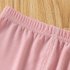 Toddlers Leggings Kids Girls Cropped Pants Solid Color Elastic Waist Belt Summer Outerwear Bottoms Pants cherry gray 4 5Y 100cm