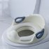 Toddlers  Toilet Potty Training Seat Detachable Soft Cushion Anti slip Grip Backrest Drawer Type Toilet Grey