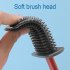 Toilet  Brush Cloud Shape Soft Cleaning Brush Bathroom Soft Rubber Brush With Long Handle Pink Wall suction