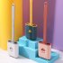 Toilet  Brush Cloud Shape Soft Cleaning Brush Bathroom Soft Rubber Brush With Long Handle Green Wall suction