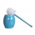Toilet Brush with Stainless Steel Circular Base for Bathroom Toilet Cleaning yellow