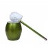 Toilet Brush with Stainless Steel Circular Base for Bathroom Toilet Cleaning green