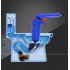 Toilets Bathroom High Pressure Air Drain Pump Plunger Sink Pipe Clog Remover Cleaner Kit blue