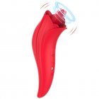 Tongue Licking Vibrator With 5 Mode Clit Stimulator G-spot Nipple Masturbator For Women Female Couples Sex Toys red