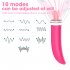 Tongue Licking Vibrator with 10 Mode Clit Stimulator G Spot Nipple Masturbator Rose Red