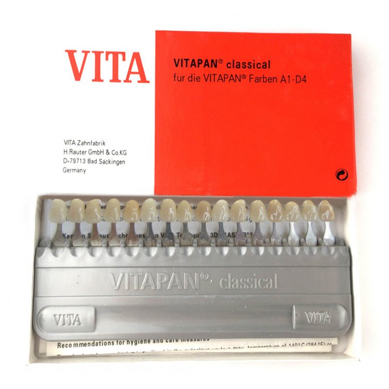 Tooth Guide Dental Material Vita 16-Color Tooth Model Colorimetric Plate Tooth Shape Design Tooth Beauty Device 16 colors