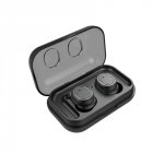 Touch Control Bluetooth 5 0 Earphones Wireless Earphones IPX5 Waterproof Sport Headset Mini Stereo Hifi Earbuds with Charger Box    Black