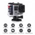 Touch Dual Screen Ultra HD 4K WiFi Sports Action Camera 1080P Waterproof Sports DV Bike Helmet Camera black U S  Plug