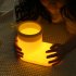 Touch Night Light Rechargeable Light With 3 Adjustable Brightness Button Switch USB Charging Modern LED Table Night Light For Living Room Bedroom Yellow warm li