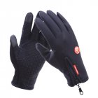 Touch Screen Full Finger Winter Sport Windstopper Ski Gloves Warm Riding Glove Motorcycle Gloves  black XL