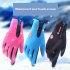 Touch Screen Full Finger Winter Sport Windstopper Ski Gloves Warm Riding Glove Motorcycle Gloves  blue M