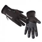 Touch Screen Gloves Waterproof Brushed Riding Motorcycle Gloves black L