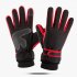 Touch Screen Outdoor Sports Ski Riding Bike Gloves Winter Waterproof Cycling Full Finger Warm Pigskin Gloves   black One size