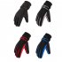 Touch Screen Outdoor Sports Ski Riding Bike Gloves Winter Waterproof Cycling Full Finger Warm Pigskin Gloves  blue One size