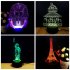 Touch Switch Light Base Pedestal for 3D Colorful LED Light  without Light  black Touch colorful gradient