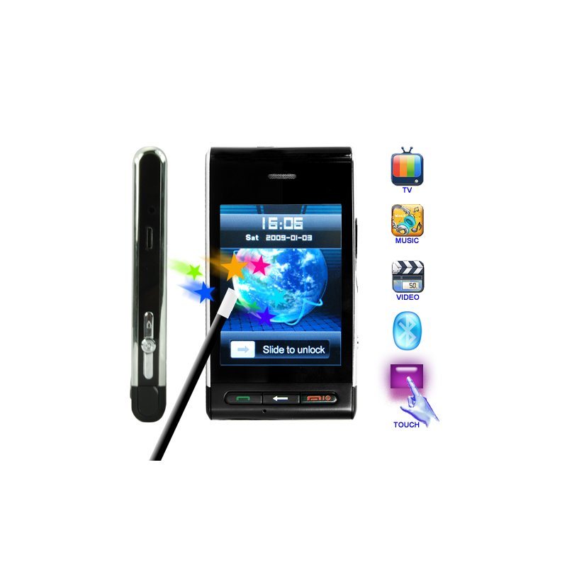 The Quantum 3 Inch Touchscreen Dual SIM Unlocked Media Cellphone
