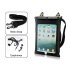 Tough and completely waterproof case  IPx8  to keep your iPad or other tablets dry while still being able to listen to music with the waterproof earphones