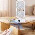 Tower Fan  Small Tower Fan  Rechargeable USB Fan With 350   Tilt 110   Oscillation  3 Speeds  3h Auto Off Timer Fan For Bedroom Office Home Camping black