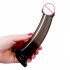 Tpe Fake Realistic Dildo Penis Masturbation Device Sex Supplies With Strong Suction Cup For Woman Men Medium Black