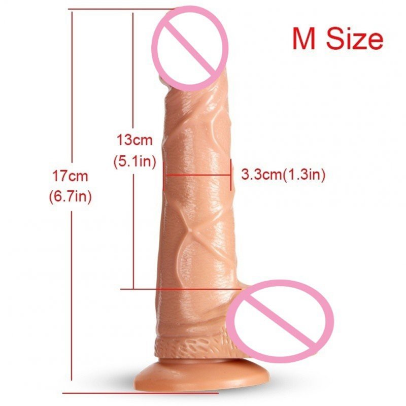 Tpe Sucker Real Feel Dildo Soft Masturbation Device Girls G-spot Vaginal Stimulation Massage Device M
