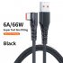 Tpe aluminum Shell Usb Type C Elbow  Data  Cable Low Impedance Built in Chip 6a Game Fast Charging Mobile Phone Data Cord 0 5m 1m 2m 3m grey 1 meter