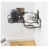 Traceless Corner Storage Rack Nail free Shower Shelf Organizer for Kitchen Bathroom Decoration  black 36 26 7 6cm