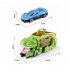Transformed Dinosaur Car With Alloy Car Unique Tyrannosaurus Rex Track Car Toys For Boys Girls Birthdays Gifts Green dinosaur   6 alloy cars