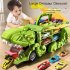 Transformed Dinosaur Car With Alloy Car Unique Tyrannosaurus Rex Track Car Toys For Boys Girls Birthdays Gifts Red dinosaur   2 alloy cars