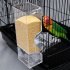 Transparent Automatic Feeder for Mini Pet Birds Myna Parrots Transparent color