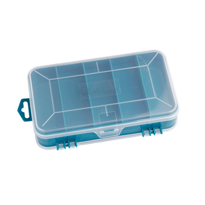 Transparent Box Double-Side Storage Tool Multifunction Tool Box green