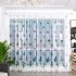 Transparent Color Butterflies Printing Tulle Window Curtain Purple 1 2 7 meters high