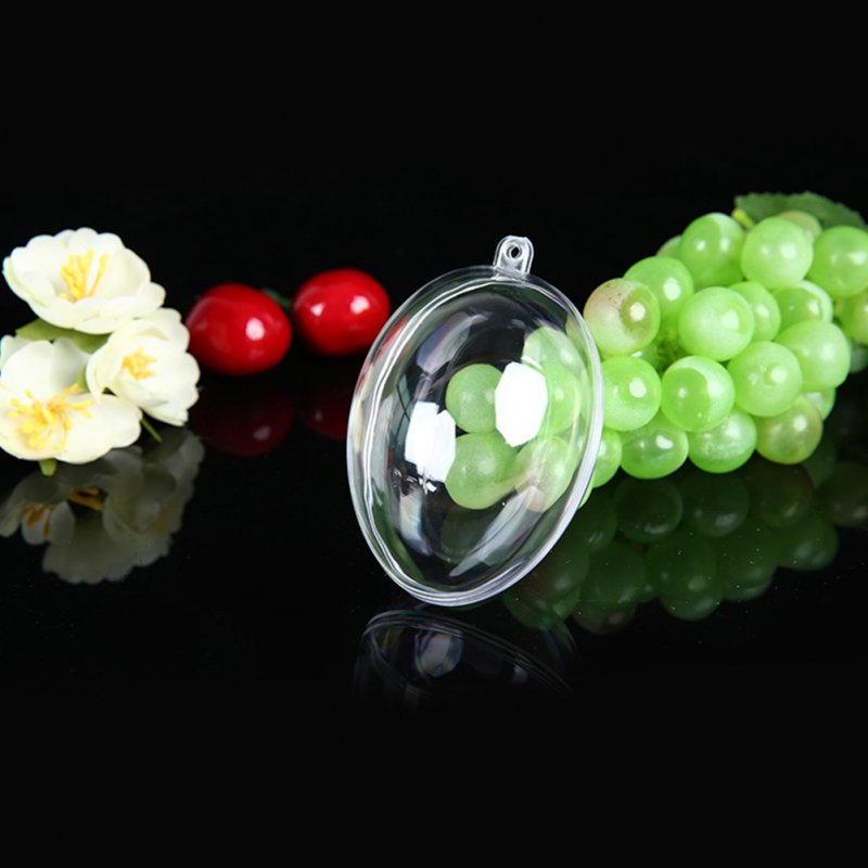 Transparent Color Oval Egg Shape Candy Box for Wedding Party Supplies 63*45mm