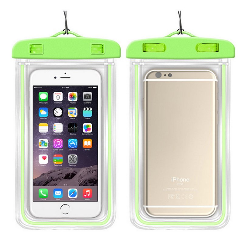 Transparent Dry Bag Waterproof Bags with Luminous Underwater Phone Case Swimming Bags for Universal All Models 3.5 inch -6 inch