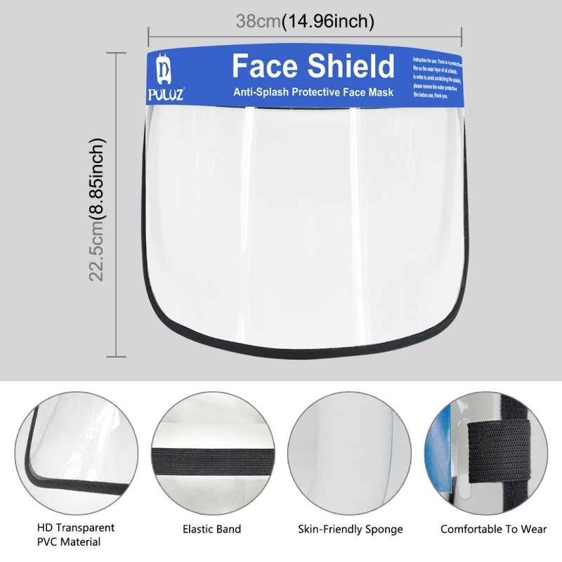Transparent Face Guard Spittle Prevention Masks Anti-Splash Protective Mask Cooking Face Covers Transparent