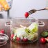 Transparent Glass Saucepan Pot With Lid Kitchen Soup Pot Salad Bowl Cooking Tools Accessories 1500ml pot