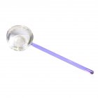 Transparent Glass Spoon High Temperature Resistant Milk Coffee Dessert Spoon Kitchen Accessories Transparent Spoon-Purple