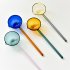 Transparent Glass Spoon High Temperature Resistant Milk Coffee Dessert Spoon Kitchen Accessories Colorful Spoons Champagne