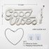 Transparent Good Vibes Neon Sign Wall Decor LED Neon Signs For Engagement Party Birthday Party Bedroom Decorations white 5