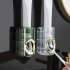 Transparent Luxury Toothpaste Squeezer Toothpaste Wall Holder Household Non Punching Squeezer Wall Mounted Automatic Toothpaste Squeezer For Home Bathroom Trans