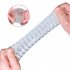 Transparent Male Masturbator Cup Open Ended Sucking Men Stroker With Vagina Textured Tunnel Cup Penis Trainer For Men transparent