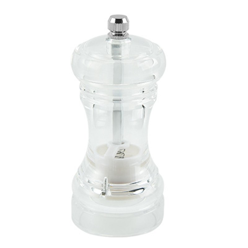 Transparent Manual Pepper  Grinder Salt Pepper Seasoning Mill Kitchen Accessories 4 inch