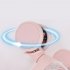 Transparent Pet Carrier Backpack With Silent Wheel Telescopic Handle Cartoon Pattern Plush Pad Large Capacity Trolley Case pink With door
