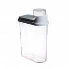 Transparent Sealed Jar Household Kitchen Grain Large Storage Fresh-keeping Can with Measuring Cup gray