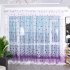 Transparent Sheer Window Panel Curtains with  Flower Print for Living Room Bedroom Kitchen purple W 100cm   H 200cm